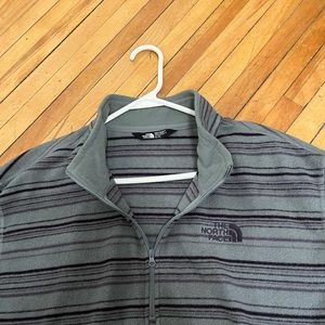 North Face striped quarter zip